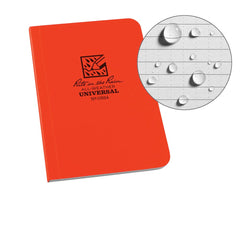 Rite in the Rain - Note Pads, Writing Pads & Notebooks; Writing Pads & Notebook Type: Notebook ; Size: 3-1/2 x 5 ; Number of Sheets: 56 ; Color: Orange ; Additional Information: Weatherproof - Exact Tooling