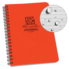 Rite in the Rain - Note Pads, Writing Pads & Notebooks; Writing Pads & Notebook Type: Spiral Bound Notebook ; Size: 4-5/8 x 7 ; Number of Sheets: 32 ; Color: Orange ; Additional Information: Weatherproof - Exact Tooling
