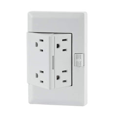 The OUTlet - Straight Blade Receptacles; Receptacle Type: Duplex Receptacle ; Grade: Residential ; Color: White ; NEMA Configuration: 5-15R ; Amperage: 15 ; Voltage: 120 - Exact Tooling