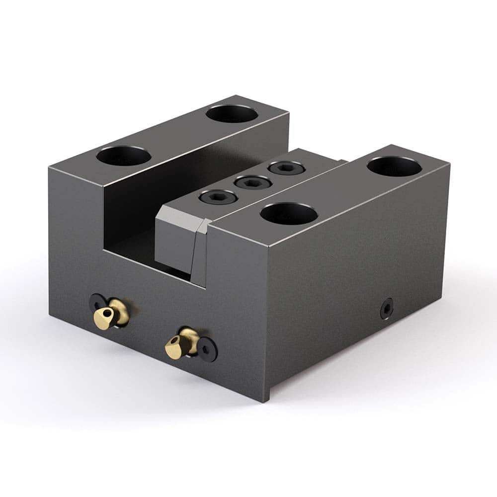Global CNC Industries - Turret & VDI Tool Holders; Type: Mori OD Facing Block ; Clamping System: 102mm X 80mm ; Tool Axis: OD ; Through Coolant: No ; Outside Diameter (Decimal Inch): 1.2500 ; Additional Information: 4 Mounting Holes - Exact Tooling