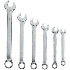 Blackhawk by Proto - 6 Piece, 3/8" to 3/4", 12 Point Combination Wrench - Inch Measurement Standard, Satin Finish, Comes in Vinyl Roll - Exact Tooling