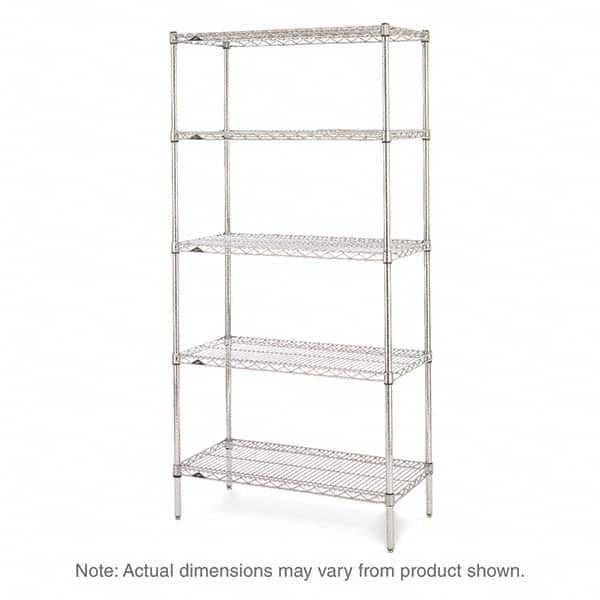 Metro - 2,000 Lb Capacity 5 Shelf Wire Shelving - Starter Unit - Exact Tooling
