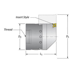 Allied Machine and Engineering - Boring Head Parts & Tools Type: Hardware Kit Includes: Boring Head Body; Dial Screw; Insert Holder; Torx Wrench; Wedge - Exact Tooling