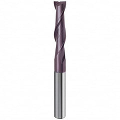 Guhring - 3/4", 2-1/4" LOC, 3/4" Shank Diam, 5" OAL, 2 Flute Solid Carbide Square End Mill - Exact Tooling