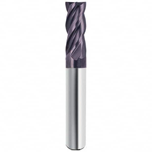 Guhring - 1/2", 1" LOC, 1/2" Shank Diam, 3" OAL, 4 Flute Solid Carbide Square End Mill - Exact Tooling