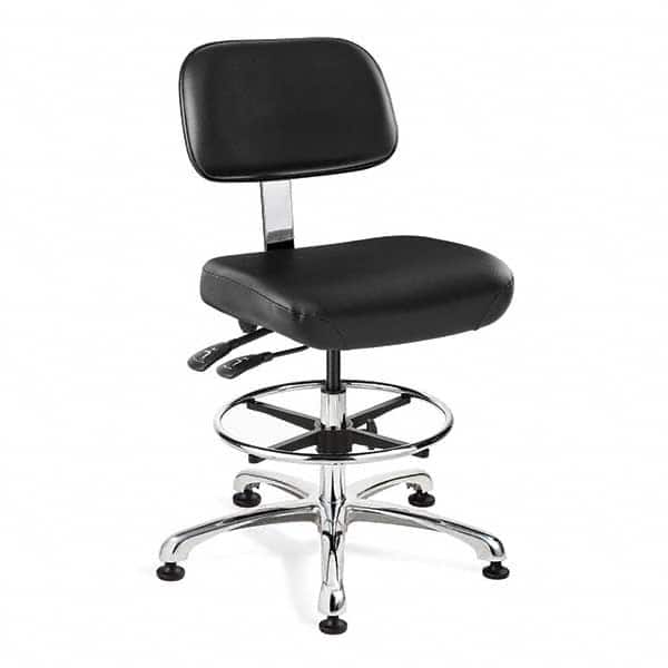 Bevco - 21-1/2 to 31-1/2" High Clean Room Swivel Chair - Exact Tooling