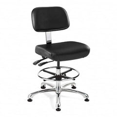 Bevco - 21-1/2 to 31-1/2" High Clean Room Swivel Chair - Exact Tooling
