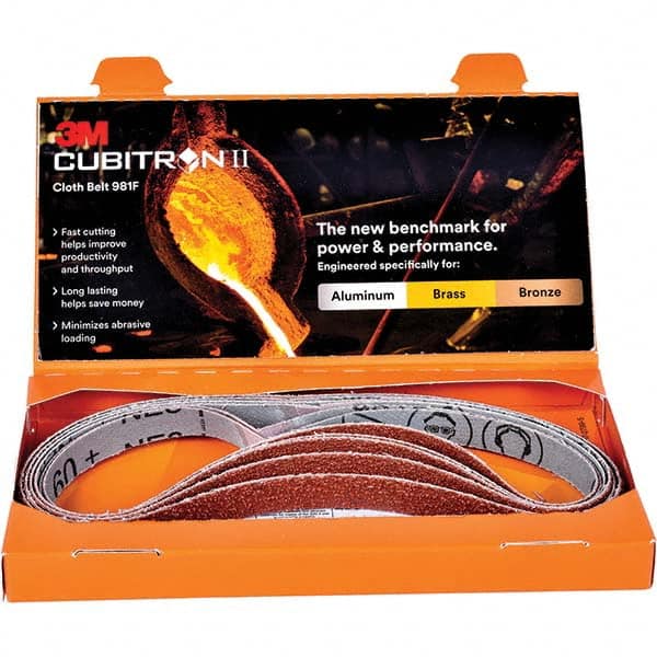 3M - Abrasive Belts Abrasive Type: Coated Belt Width (Inch): 1/2 - Exact Tooling