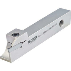 Arno - 0.63" Max Depth, 0.079 to 1.26" Width, External Left Hand Indexable Grooving/Cutoff Toolholder - Exact Tooling