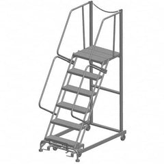 Ballymore - Rolling & Wall Mounted Ladders & Platforms Type: Rolling Warehouse Ladder Style: Rolling Safety Ladder - Exact Tooling