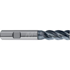 Square End Mill: 28mm LOC, 14mm Shank Dia, 83mm OAL, 4 Flutes, Solid Carbide Single End, AlCrN Finish, Helical Flute, Variable Helix, Centercutting, RH Cut, RH Flute, Series 6479