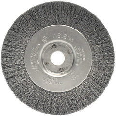 ‎4″ Narrow Face Crimped Wire Wheel, .0095″ Steel Fill, 1/2″-3/8″ Arbor Hole - Exact Tooling