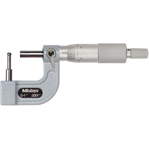 0-1″ Measuring Range-0.0001″ Graduation - Ratchet Thimble - Carbide Face - Tubing Micrometer - Exact Tooling