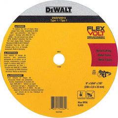 DeWALT - 9 x 5/64, 7/8" Hole 36 Grit Ceramic Cutoff Wheel - Exact Tooling