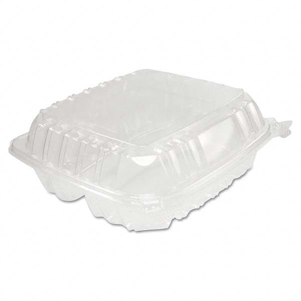 DART - ClearSeal Hinged-Lid Plastic Containers, 8 1/4 x 3 x 8 1/4, Clear 125/PK 2 PK/CT - Exact Tooling