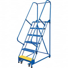 Vestil - 90" High 350 Lb Capacity 6 Step Ladder - Exact Tooling