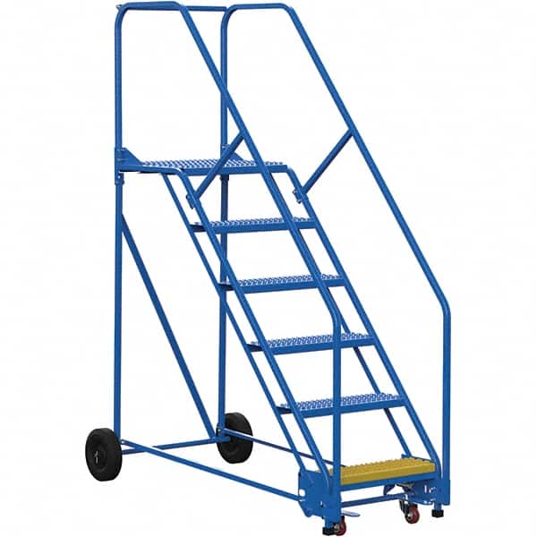 Vestil - 90" High 350 Lb Capacity 6 Step Ladder - Exact Tooling