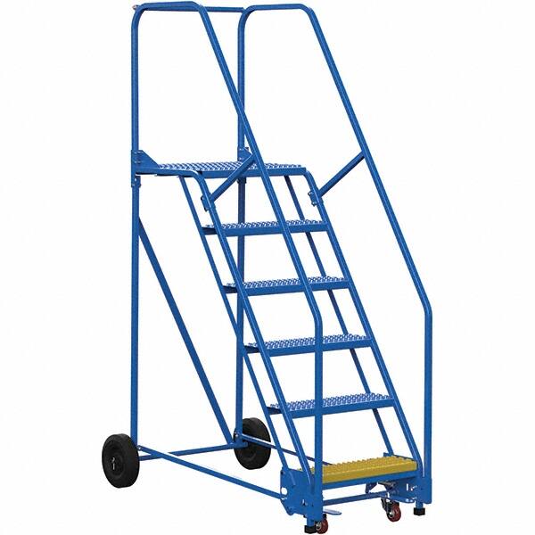 Vestil - 90" High 350 Lb Capacity 6 Step Ladder - Exact Tooling