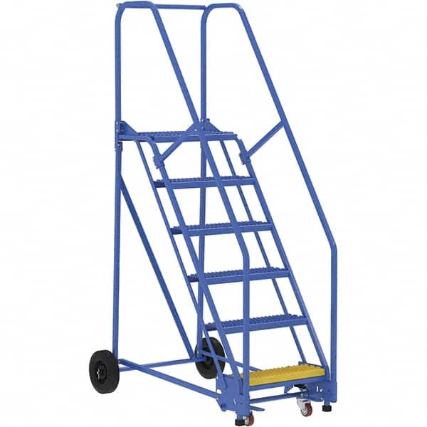 Vestil - 90" High 350 Lb Capacity 6 Step Ladder - Exact Tooling