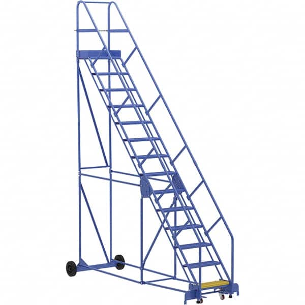 Vestil - 176" High 350 Lb Capacity 14 Step Ladder - Exact Tooling