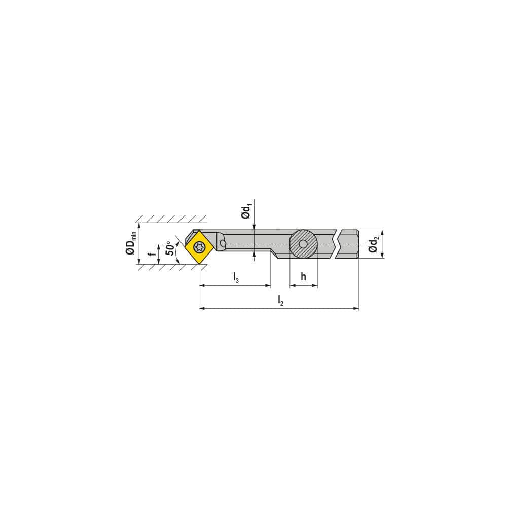 Indexable Boring Bar:  E-A1216M SCMCR 06,  16.00 mm Min Bore,  16.00 mm Shank Dia,  50.00&deg N/A Solid Carbide 154.1500″ OAL,  Screw Clamping,