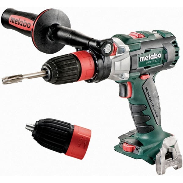 Metabo - 18 Volt 1/2" Chuck Pistol Grip Handle Cordless Drill - 600/2050 RPM, Keyless Chuck, Reversible, Lithium-Ion Batteries Not Included - Exact Tooling