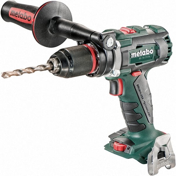 Metabo - 18 Volt 1/2" Chuck Pistol Grip Handle Cordless Drill - 500/1850 RPM, Keyless Chuck, Reversible, Lithium-Ion Batteries Not Included - Exact Tooling