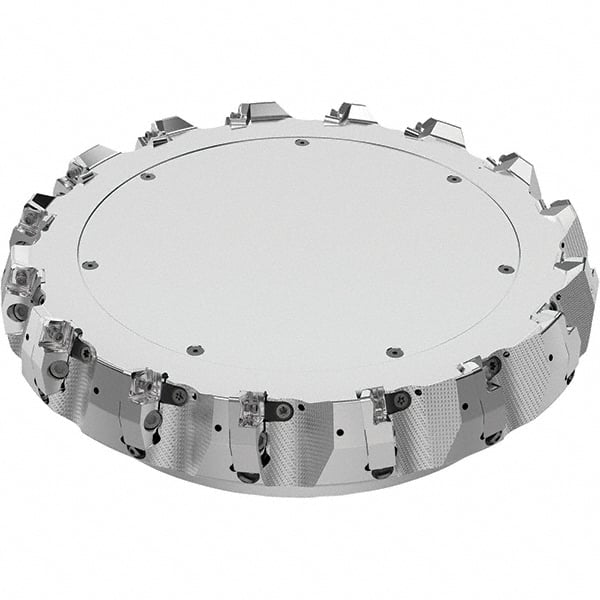Seco - 315mm Cut Diam, 60mm Arbor Hole, 8mm Max Depth of Cut, 71° Indexable Chamfer & Angle Face Mill - 16 Inserts, SN.. Insert, Right Hand Cut, 16 Flutes, Through Coolant, Series R220.56 - Exact Tooling