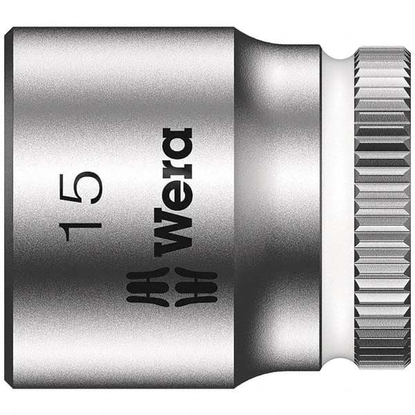 Wera - Hand Sockets Drive Size (Inch): 1/4 Size (mm): 15.0 - Exact Tooling