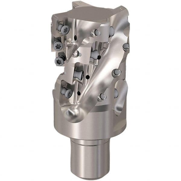 Seco - 1-1/2" Cut Diam, 44mm Max Depth of Cut, 20mm Shank Diam, 55mm OAL, Indexable Square Shoulder Slot Milling End Mill - XO.X12.. Inserts, M20 Modular Connection, 90° Lead Angle, Through Coolant, Series 217.69-12-Helical - Exact Tooling