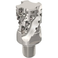 Seco - 40mm Cut Diam, 44mm Max Depth of Cut, 20mm Shank Diam, 61mm OAL, Indexable Square Shoulder Slot Milling End Mill - XO.X12.. Inserts, M20 Modular Connection, 90° Lead Angle, Through Coolant, Series 217.69-12-Helical - Exact Tooling
