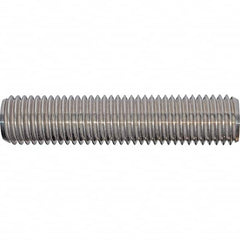 Value Collection - 5/8-11 3-1/4" OAL Fully Threaded Stud - Stainless Steel, Plain Finish, 3-1/4" Equal Thread Length, 3-1/4" Short Thread Length - Exact Tooling
