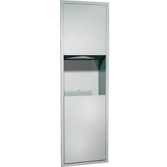 ASI-American Specialties, Inc. - Manual, Stainless Steel Paper Towel Dispenser with Receptacle - 600 C-Fold, 800 Multifold, 1,100 Single-Fold, Silver - Exact Tooling