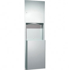 ASI-American Specialties, Inc. - Manual, Stainless Steel Paper Towel Dispenser with Receptacle - 600 C-Fold or 800 Multi-Fold, Silver - Exact Tooling