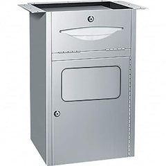 ASI-American Specialties, Inc. - Manual, Stainless Steel Paper Towel Dispenser with Receptacle - 300 C-Fold or 475 Multi-Fold, Silver - Exact Tooling