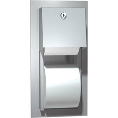 ASI-American Specialties, Inc. - Standard Double Roll Stainless Steel Toilet Tissue Dispenser - 8" Wide x 14" High x 6-1/2" Deep, Silver - Exact Tooling