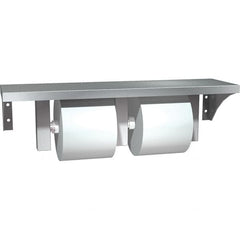 ASI-American Specialties, Inc. - Standard Double Roll Stainless Steel Toilet Tissue Dispenser - 8" Wide x 4-13/16" High x 5" Deep, Silver - Exact Tooling