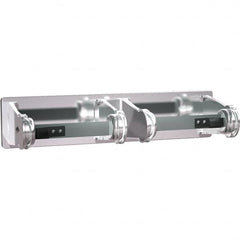 ASI-American Specialties, Inc. - Standard Double Roll Stainless Steel Toilet Tissue Dispenser - 12-3/8" Wide x 2-3/4" High x 4-1/4" Deep, Silver - Exact Tooling