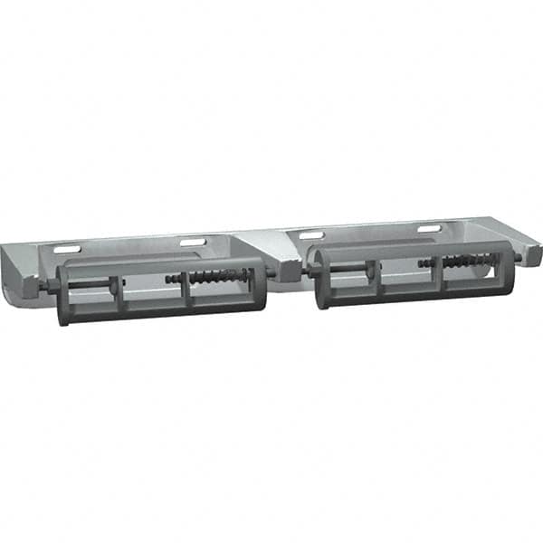 ASI-American Specialties, Inc. - Standard Double Roll Aluminum Toilet Tissue Dispenser - 13" Wide x 1-3/4" High x 4" Deep, Silver - Exact Tooling