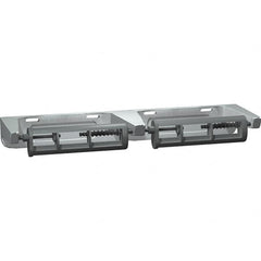 ASI-American Specialties, Inc. - Standard Double Roll Aluminum Toilet Tissue Dispenser - 13" Wide x 1-3/4" High x 4" Deep, Silver - Exact Tooling