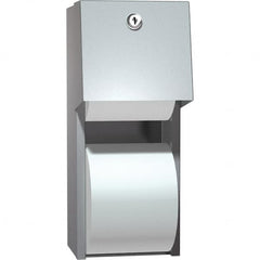 ASI-American Specialties, Inc. - Standard Double Roll Stainless Steel Toilet Tissue Dispenser - 6" Wide x 12" High x 6-1/2" Deep, Silver - Exact Tooling