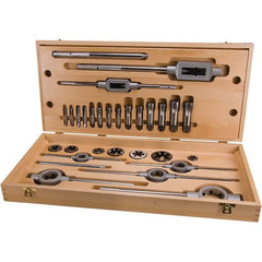 Rothenberger - Tap & Die Sets Minimum Tap Thread Size (Inch): 1/8 Maximum Tap Thread Size (Inch): 1 - Exact Tooling