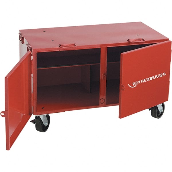 Rothenberger - 350 Lb Capacity Threader Transport Cabinet - 23" Wide x 46" Deep x 24" High, Steel - Exact Tooling