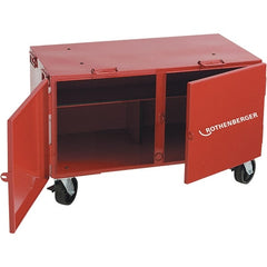 Rothenberger - 350 Lb Capacity Threader Transport Cabinet - 23" Wide x 46" Deep x 24" High, Steel - Exact Tooling