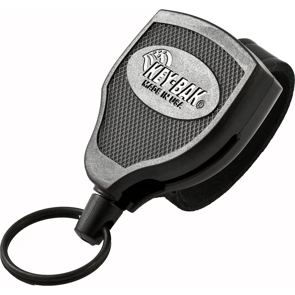 Key-Bak - Key Control; Type: Retractable Key Chain ; Number of Keys: 15 ; Color: Black ; Width (Inch): 1 - Exact Tooling
