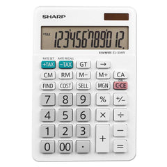 Victor - Calculators; Type: Desktop Calculator ; Type of Power: Solar/Battery ; Display Type: 12-Digit LCD ; Color: White ; Display Size: 18mm ; Width (Decimal Inch): 4.3800 - Exact Tooling