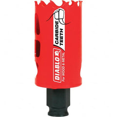 Freud - 1-1/2" Diam, 2-3/8" Cutting Depth, Hole Saw - Carbide-Tipped Saw, Toothed Edge - Exact Tooling