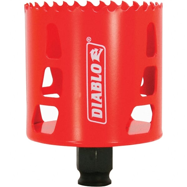 Freud - 2-11/16" Diam, 2-3/8" Cutting Depth, Hole Saw - Bi-Metal Saw, Toothed Edge - Exact Tooling