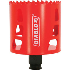 Freud - 2-11/16" Diam, 2-3/8" Cutting Depth, Hole Saw - Bi-Metal Saw, Toothed Edge - Exact Tooling