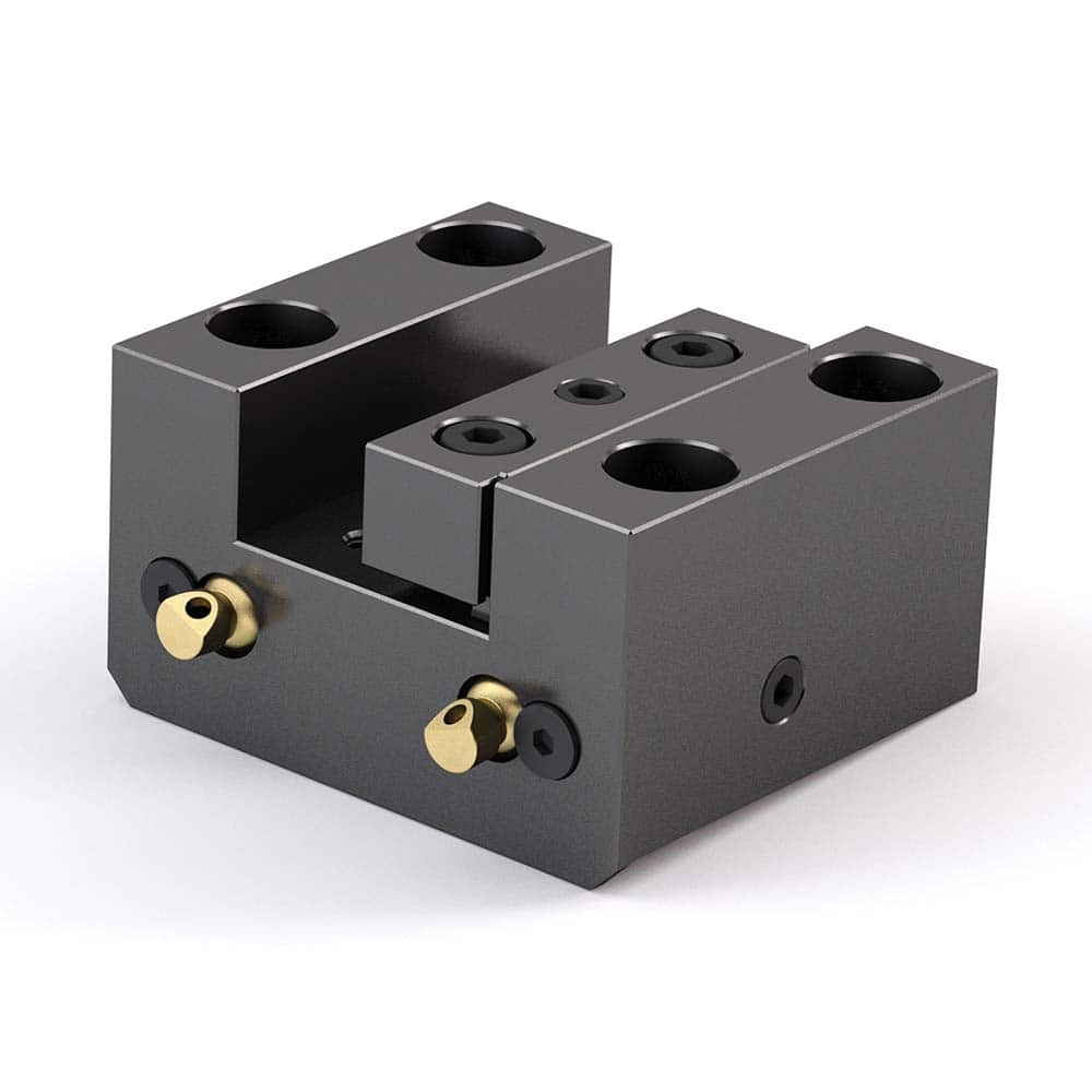 Global CNC Industries - Turret & VDI Tool Holders; Type: Hwacheon OD Facing Block ; Clamping System: 80mm X 50mm ; Tool Axis: OD ; Through Coolant: No ; Outside Diameter (Decimal Inch): 1.0000 ; Additional Information: 4 Mounting Holes - Exact Tooling